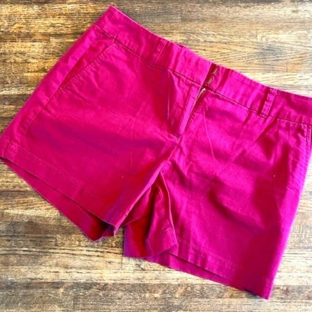 LOFT 4 inch Magenta Khaki Shorts - NWT